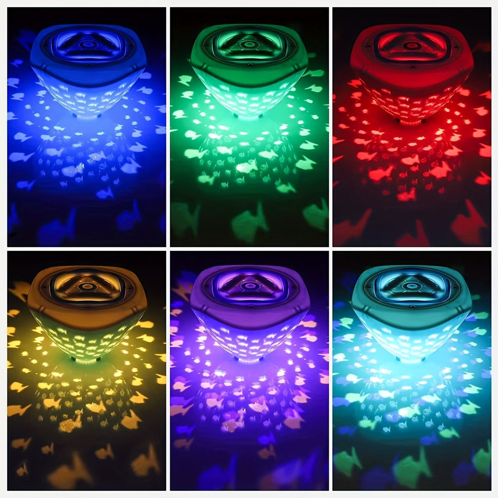 IP67 Floating LED Pool Light Fish Projection For Pond Bath Party Underwater Lamp
