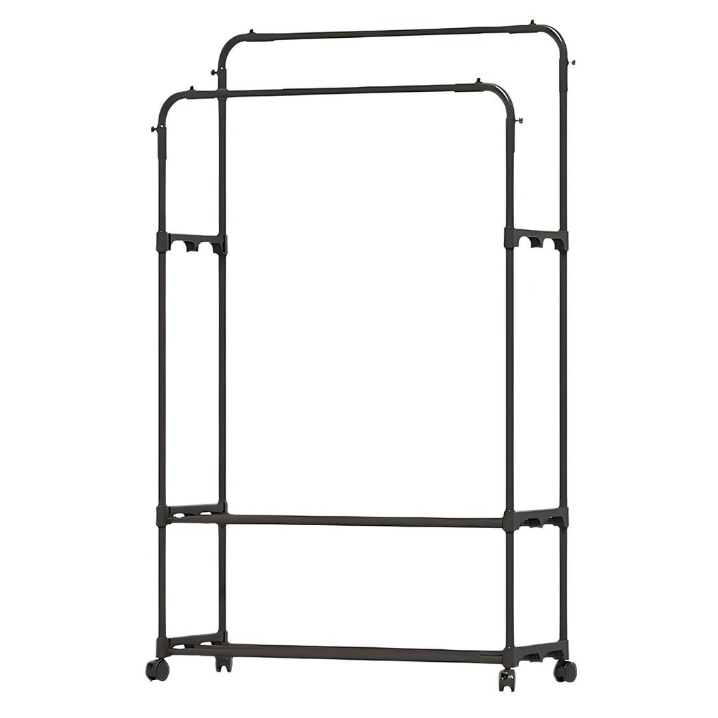 Heavy Duty Double Clothes Rail Hanging Rack Garment Display Stand Shoes Storage