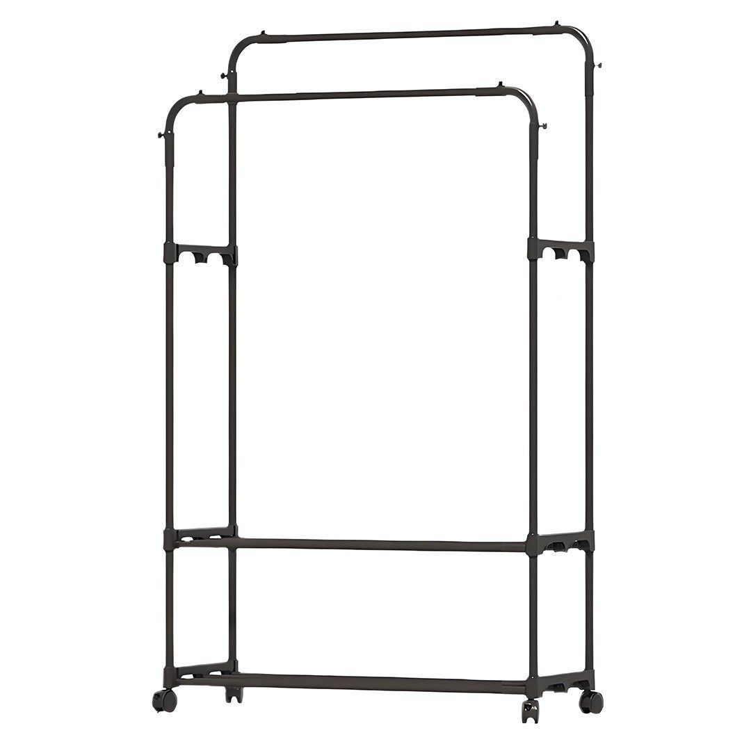 Heavy Duty Double Clothes Rail Hanging Rack Garment Display Stand Shoes Storage