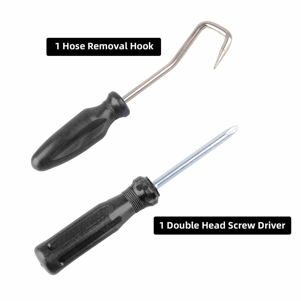 Automotive Flexible Hose Clamp Clip Pliers Set Swivel Jaw Flat Angled Band Tool