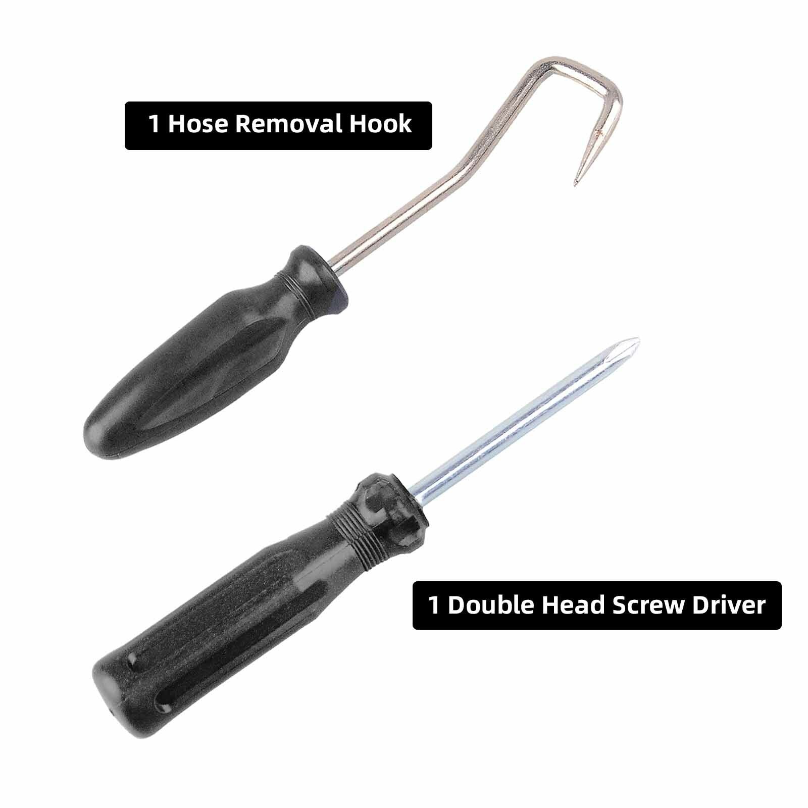 Automotive Flexible Hose Clamp Clip Pliers Set Swivel Jaw Flat Angled Band Tool