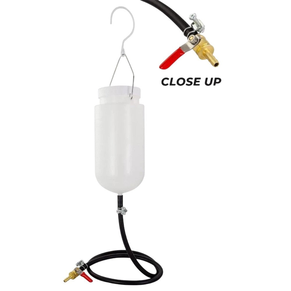 Motorcycle Auxiliary Fuel 1L Tank & Carb Balancing Gas Container Tuning Bottle