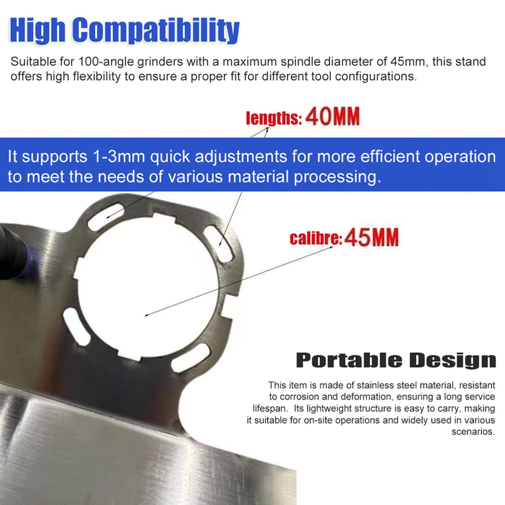 Angle Grinder Chamfer Guide Attachment 45 Degree 100mm Tool