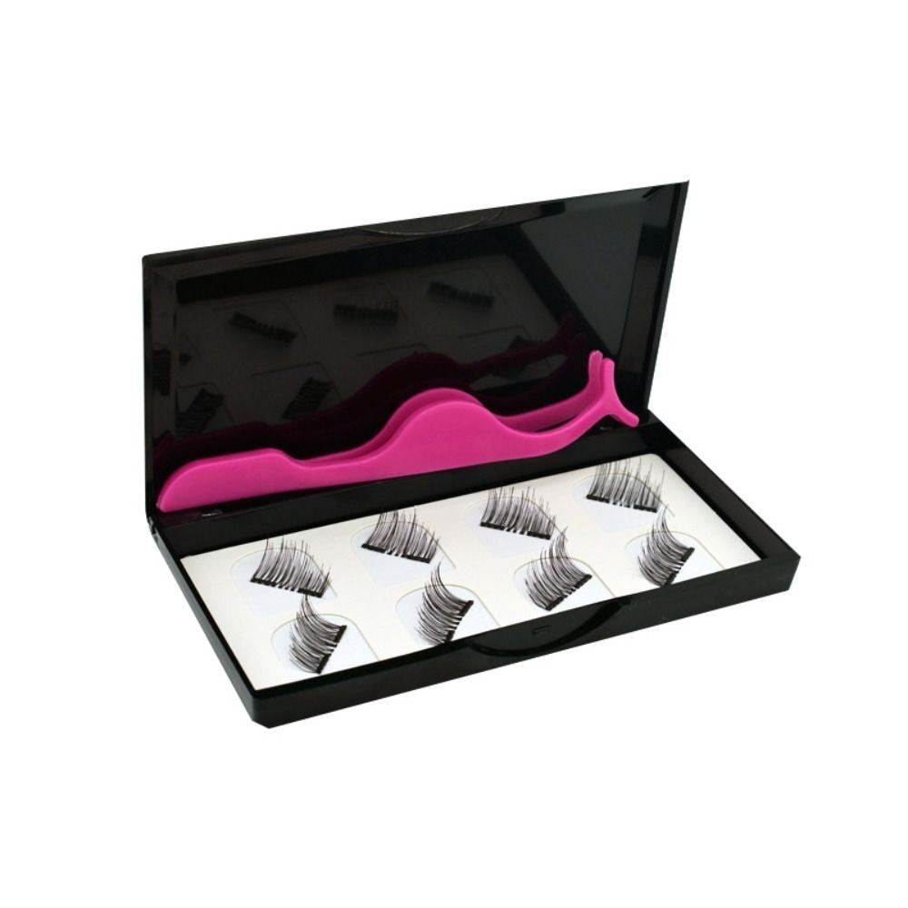 Magnetic Eyelashes No Glue Half Eye 2 Magnets Reusable Eyelashes with Tweezers