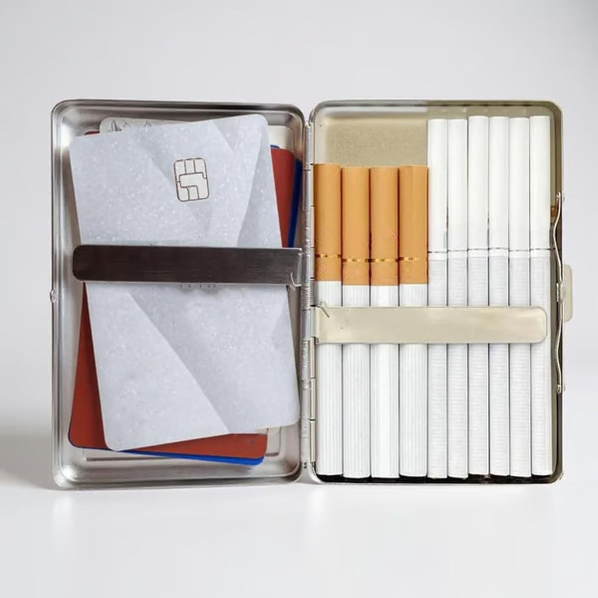 Vintage-Style Versatile Card & Cash Case, 2026 Vintage Versatile Metal Cigarette