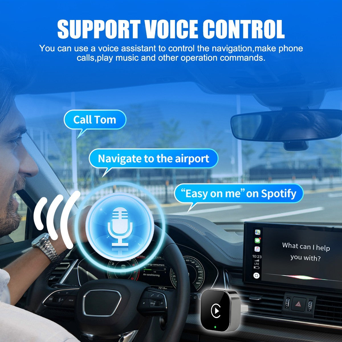 2025 USB Wireless CarPlay Adapter For iPhone Apple Wireless Dongle Plug ＆Play-UK