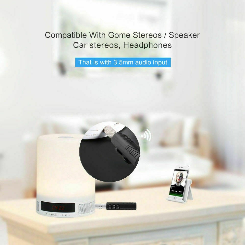 Wireless Bluetooth v5.0 Transmitter Stereo Music 3.5mm Adapter AUX Car Receiver
