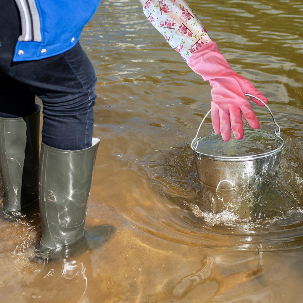 Long Cleaning Gloves Waterproof NEW Rubber Full Pond & Washing Gloves