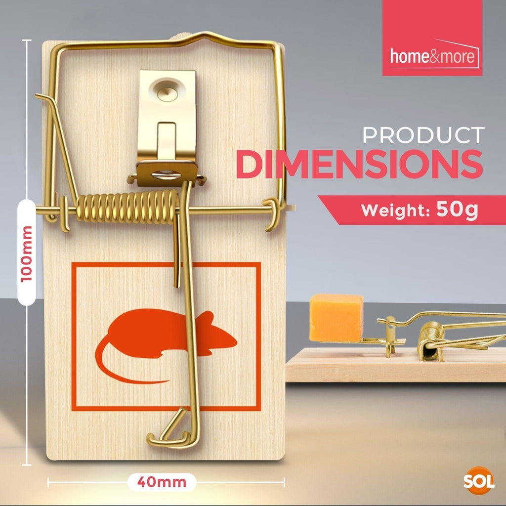 4pcs Wooden Mouse Traps Traditional Mice Rodent Pest Control Trap Reusable