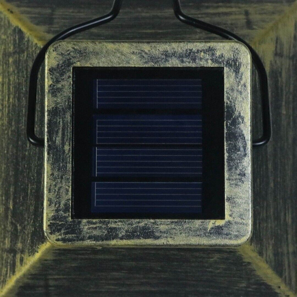 Waterproof Outdoor Solar LED Candle Lamp Hanging Garden Decor Lantern Light