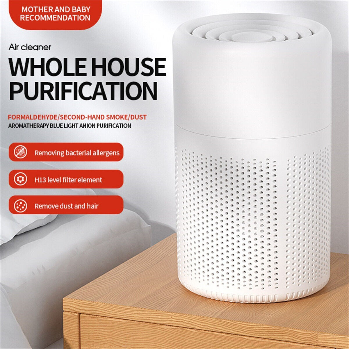 Air Purifiers For Large Room Medical Grade HEPA Air Purifier Smoke Odor Pet Home