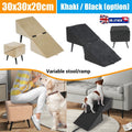 2 in 1 Dog Step Ramp W/ Footrest Stool Foldable Dog Sofa Stair for Senior Animal