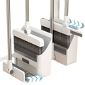 4in1 Cleaning Set:Broom,Dustpan,Window Scraper&Board Brush,Non-stick Floor Tool
