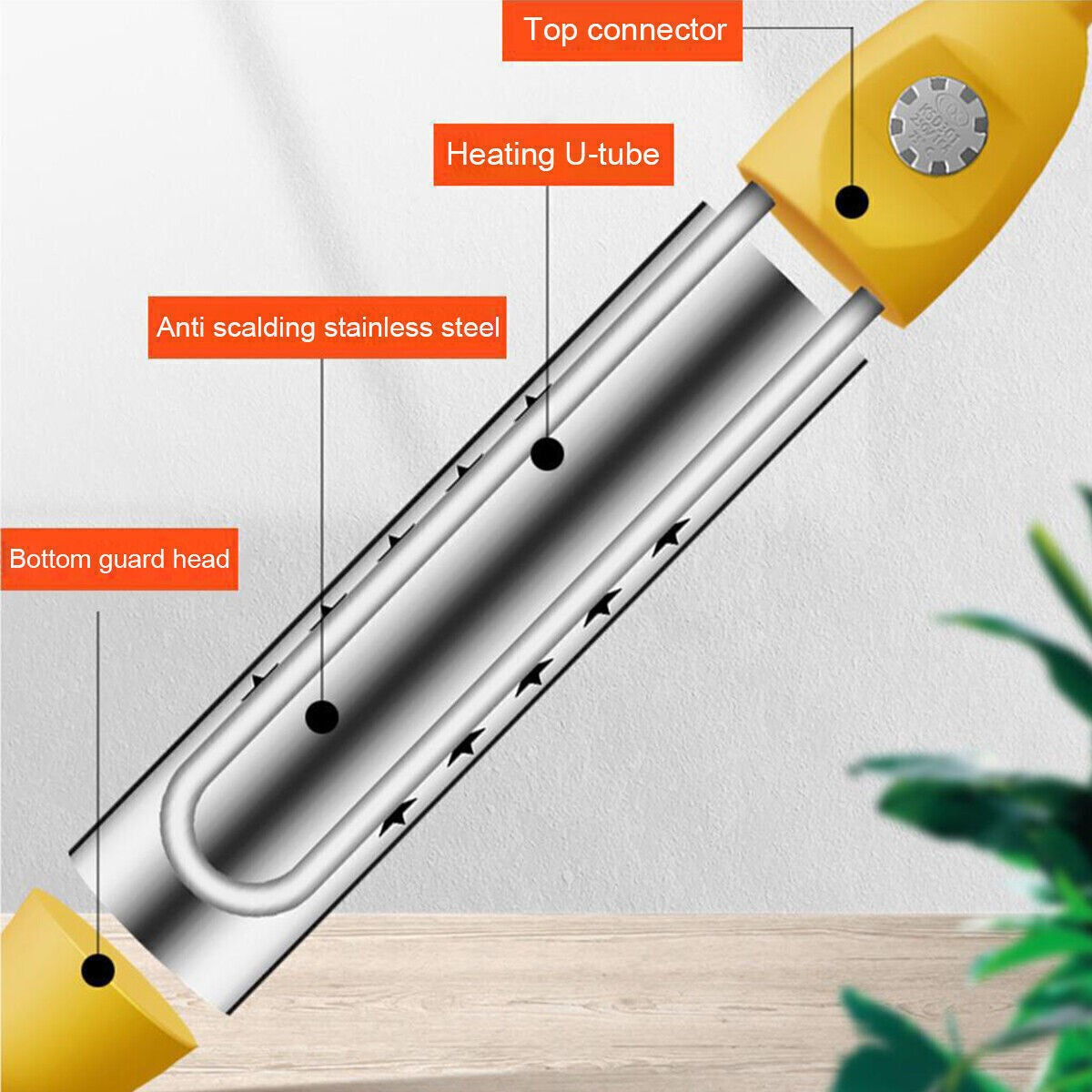 2500W Electric Immersion Water Heater Portable Suspension Hot Water Boiler UK ！！