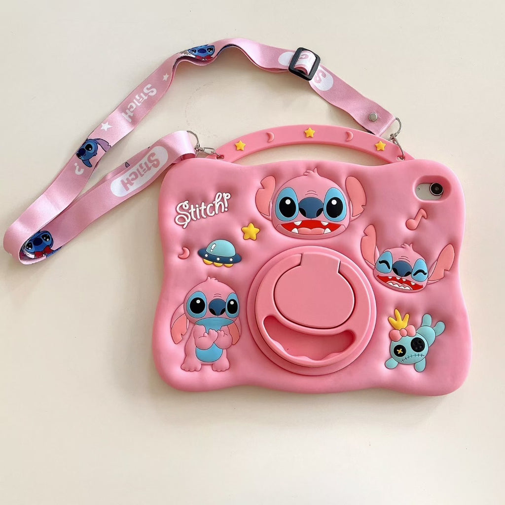 For Samsung Galaxy Tab A9 X110 A9+ X210 Stitch Kids Shockproof Stand case Cover
