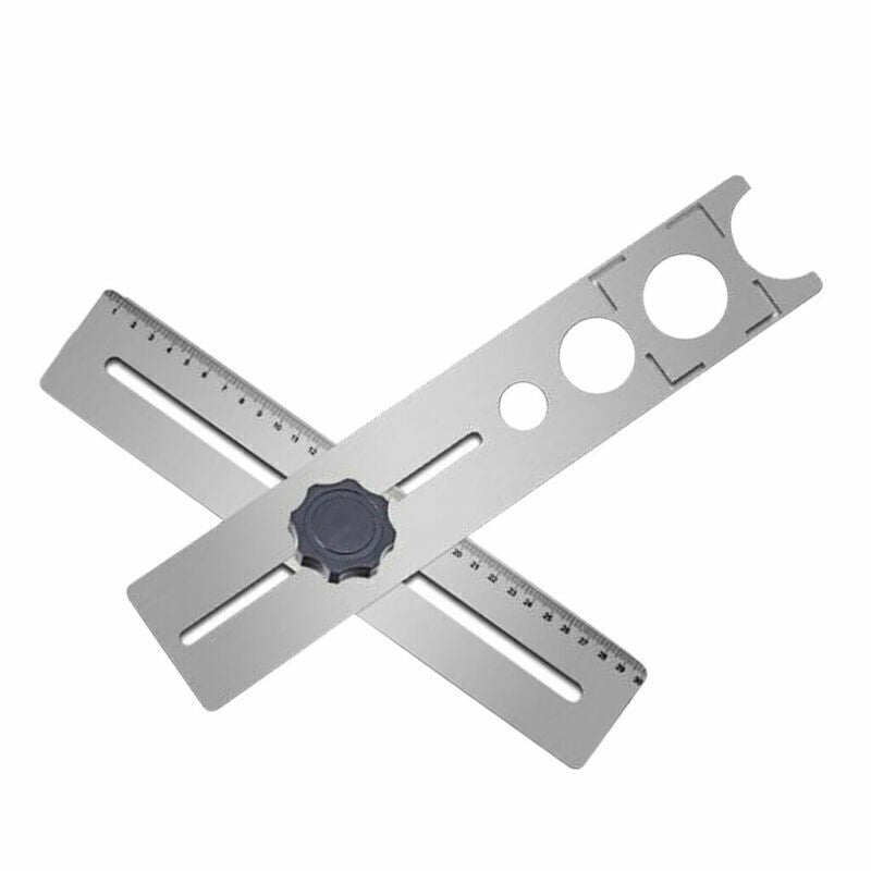 Stainless Steel Drill Guide Ruler Multi-functional Ceramic Tile Hole Locator