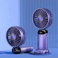 5-Speed Mini Handheld Fan Portable Fold Desk Cooler Cooling USB Rechargeable