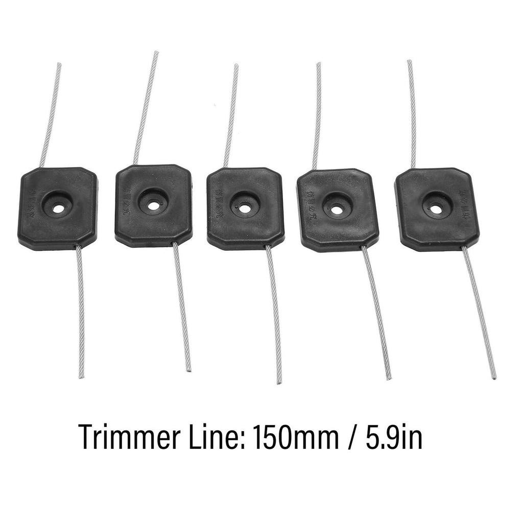 Steel Wire Trimmer Head, 5pcs 150mm Trimmer Line Grass Cutting Head Solid Black