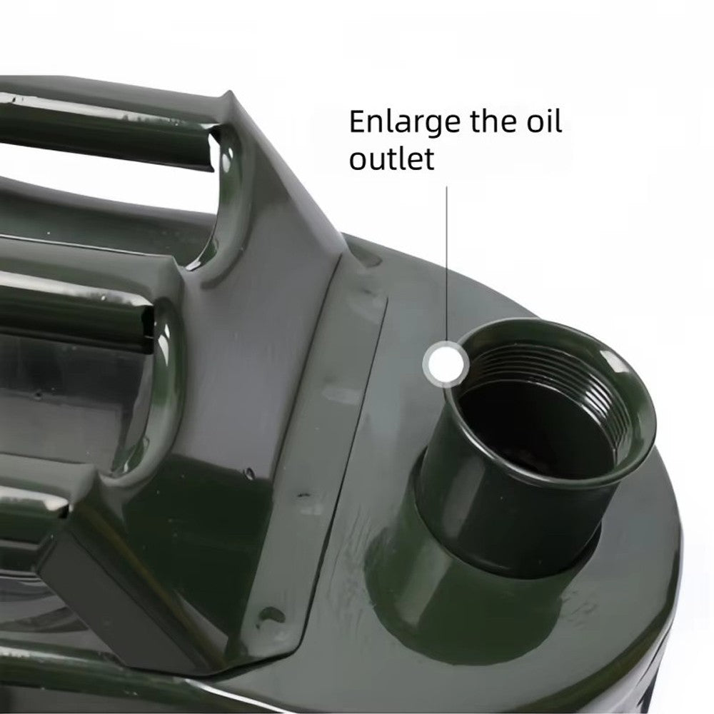 Metal Jerry Can 10L Green Car Storage Fuel Petrol Diesel Container & Flexi Spout