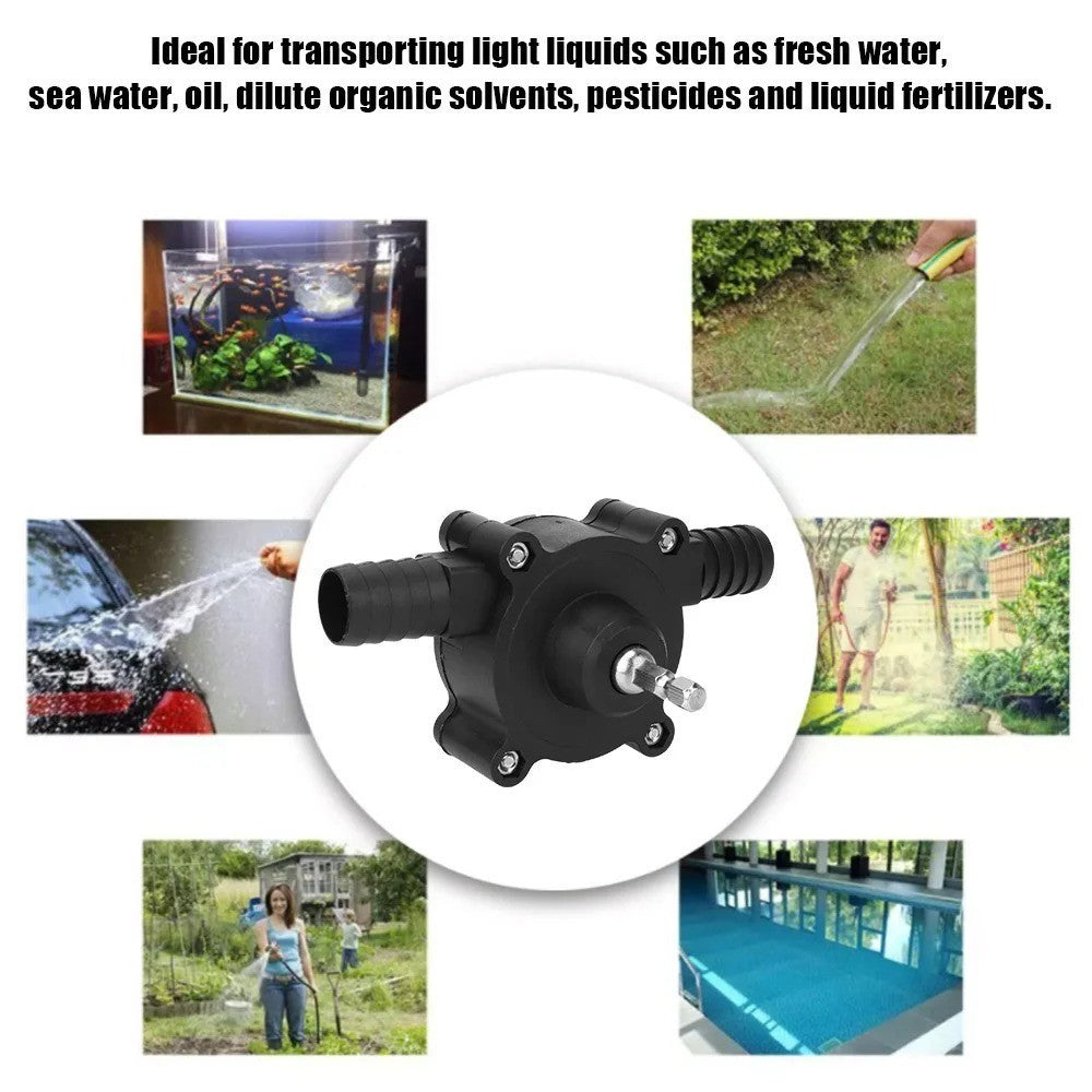 2X Portable Electric Powered Drill Pump Oil Fluid Water Transfer Pumps Self Prim
