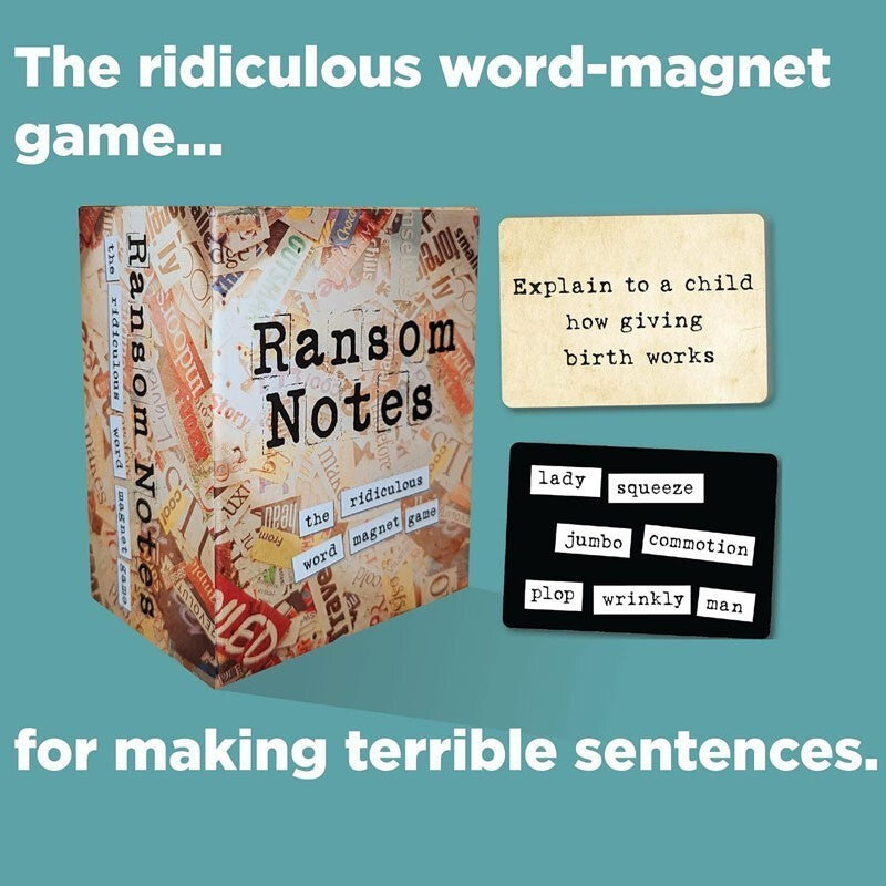 Ransom Notes: The Ridiculous Word Magnet Base Game 3+ Players Party