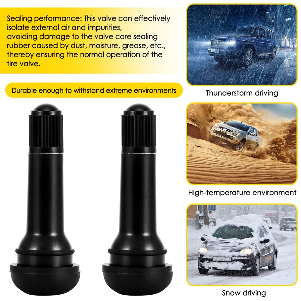 100pcs Tubeless Tyre Valve Stems TR414 Rubber Car Wheel Replacement Valves