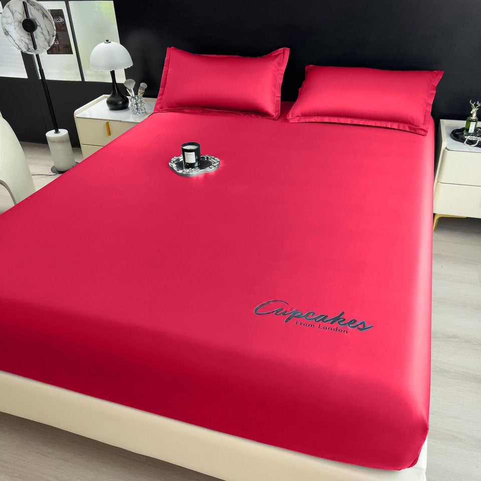 Ice Cooling Fitted Sheet Set With Pillowcases Elastic Mattress Cover Home Sheet
