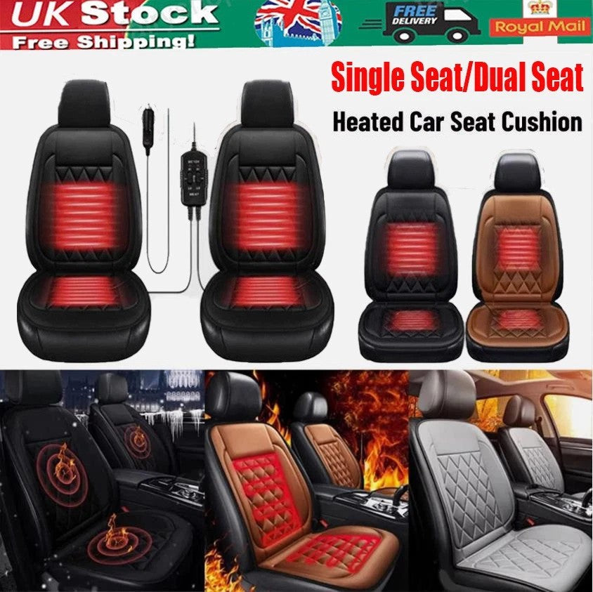 12V Car Seat Pad Cushion Cover Heating Heater Heated Cold Winter Warm Universal