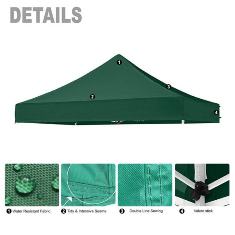 2x2m/3x3m Garden BBQ Gazebo Top Cover Roof Replacement Fabric Tent Canopy UK
