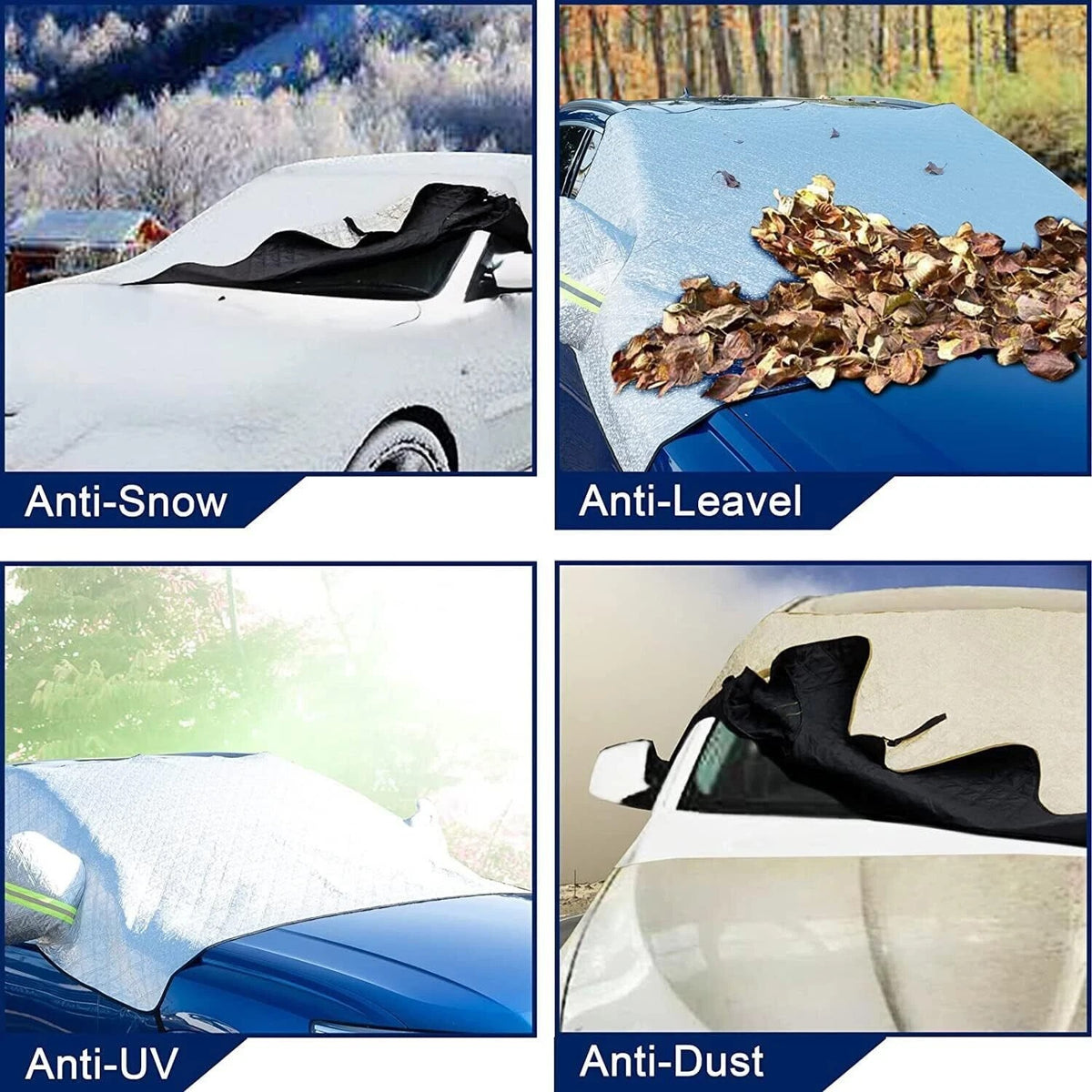 Windscreen Cover Window Screen Frost Ice Snow Sun Dust Protector for Car Van SUV