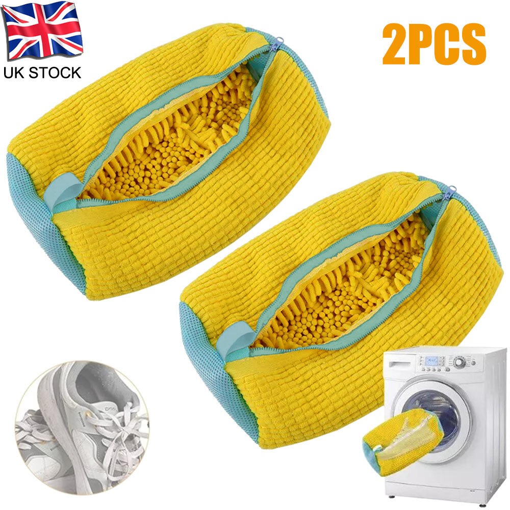 2pcs Washing Machines Trainers Shoes Laundry Bag Wash Boot Mesh with Zips