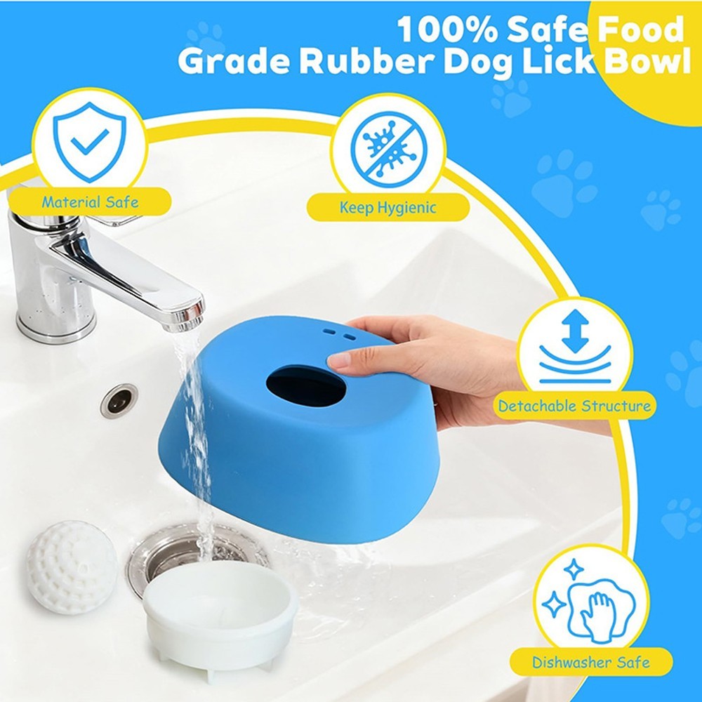 Pet Slow Feeding Lick Bowl Dog Entertainment Liquid Food Licking Play Ball Toy