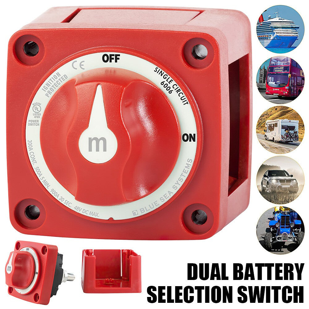 Blue Sea 6006 M-Series ON/OFF Battery Switch Single Circuit On/Off Marine Boat
