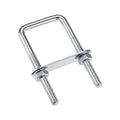 4 Sets Square U-Bolts 304 Stainless Steel M8 with Nuts Frame Plate Round Washers