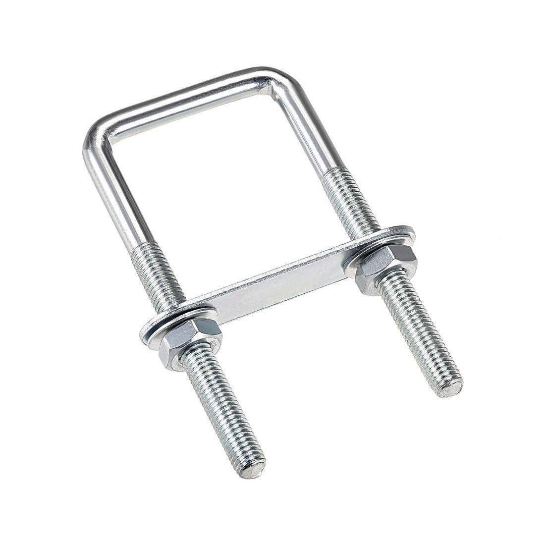 4 Sets Square U-Bolts 304 Stainless Steel M8 with Nuts Frame Plate Round Washers