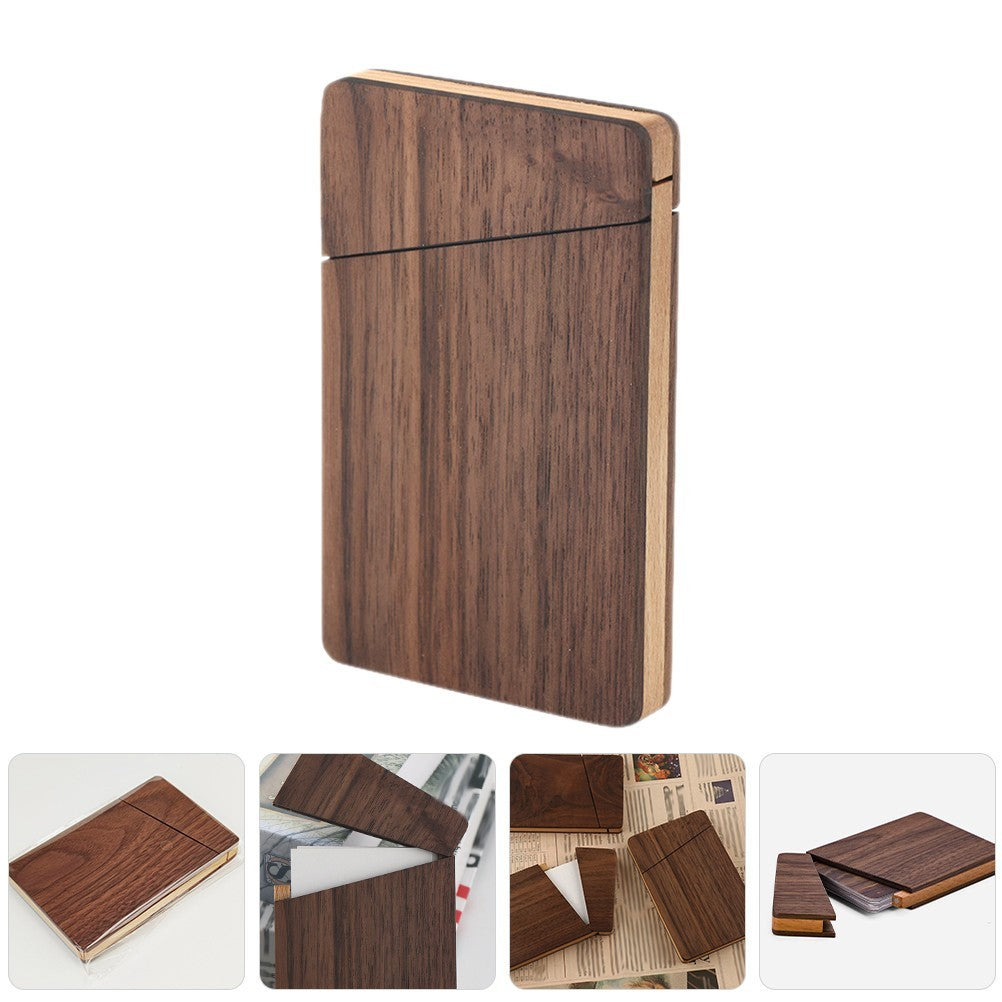 Business Card Holder Wooden Card Case For Men Pocket Card Holder