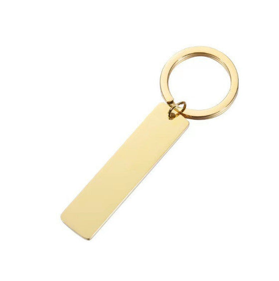 10 Pcs Engraving Stainless Steel Key Chain Blanks Jewelry Craft Tags