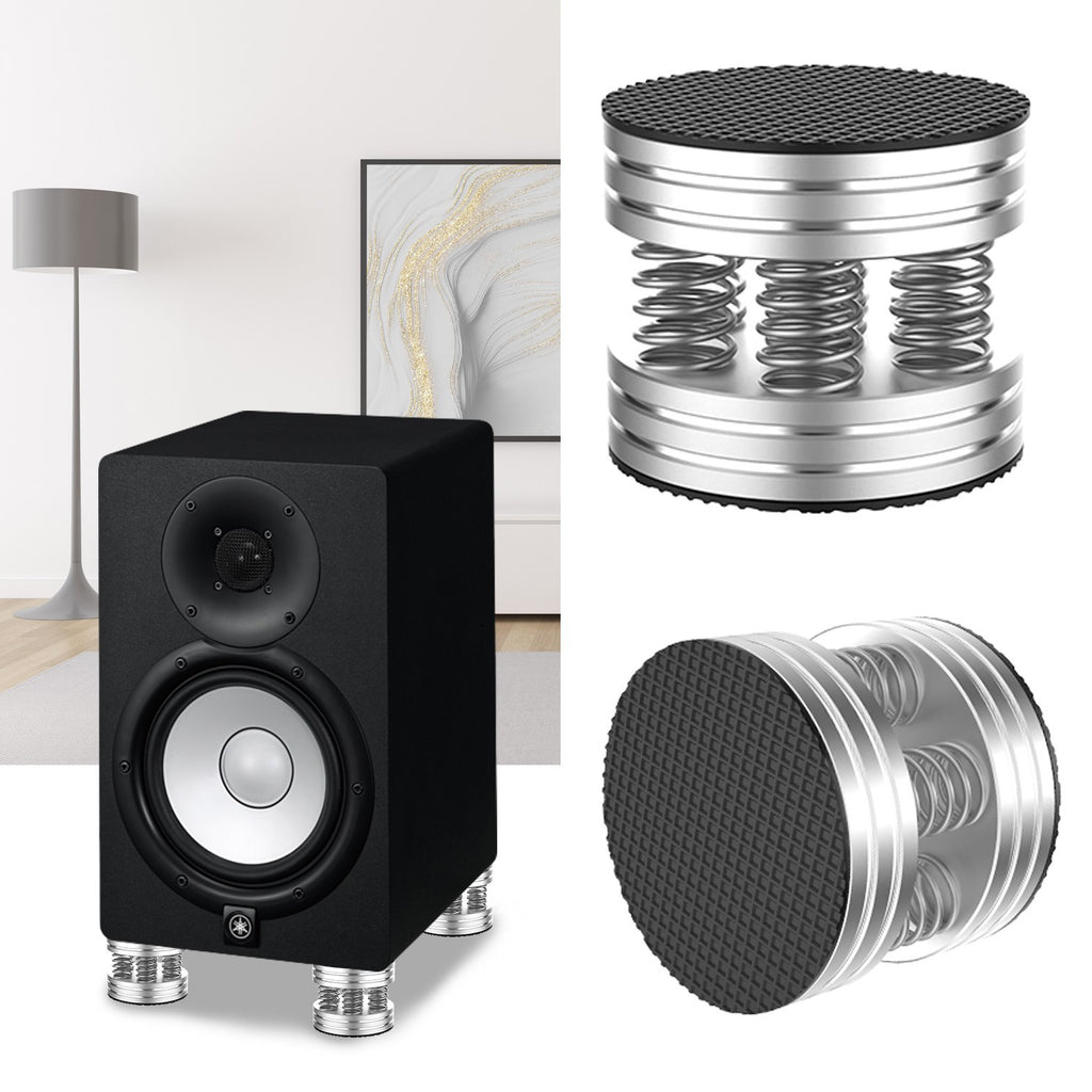4pcs HiFi Audio Speaker Turntable Isolation Feet AMP Spring Shock Absorber Pads