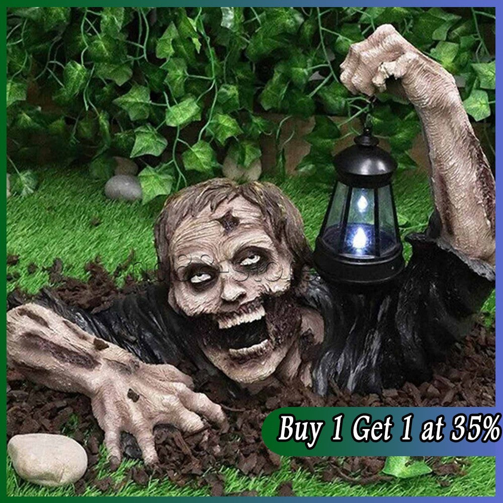 Halloween Crawling Zombie Horror Props Outdoor Garden Statue Graveyard Decor