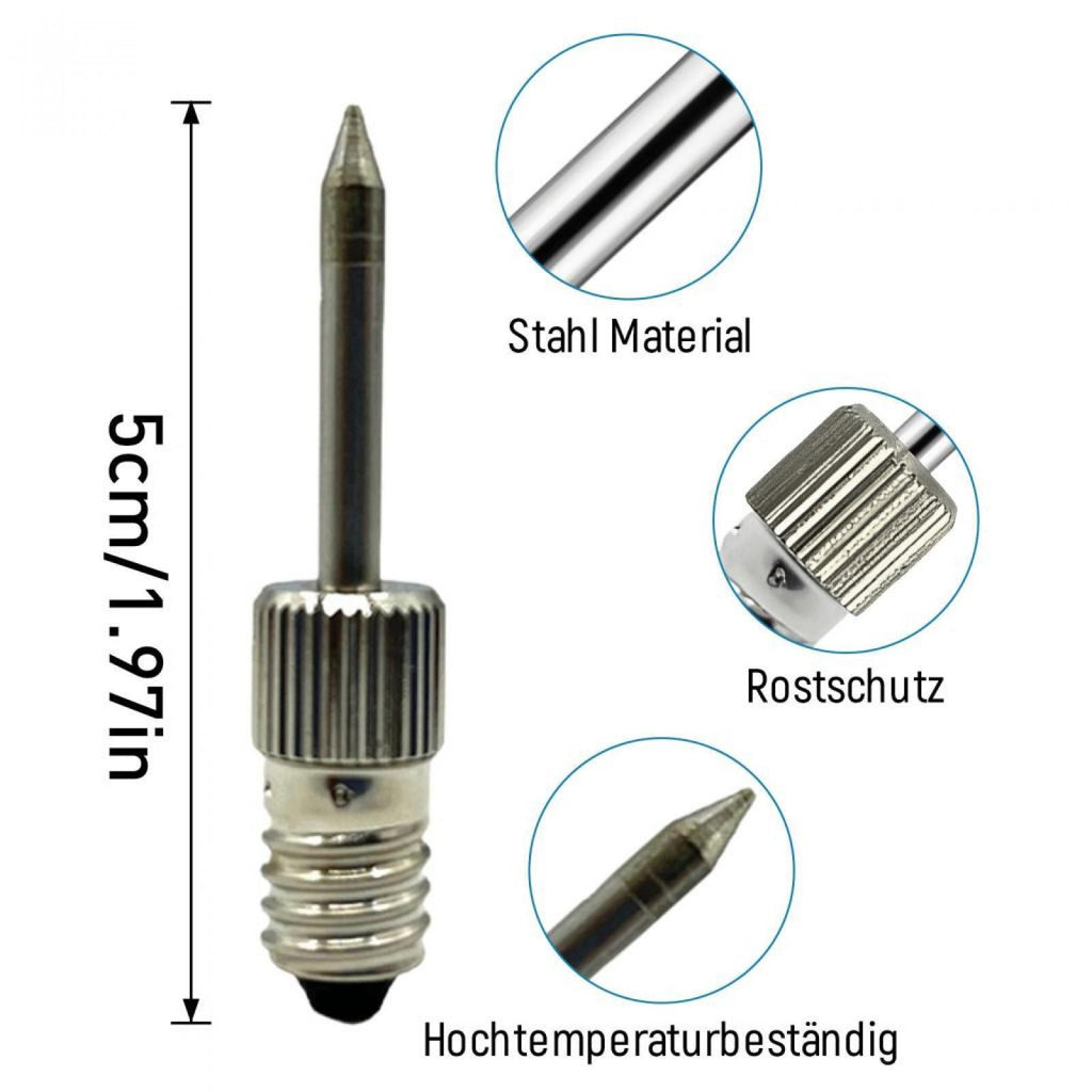 3Pcs High Performance E10 Interface Soldering Iron Tips USB Soldering Tip Set