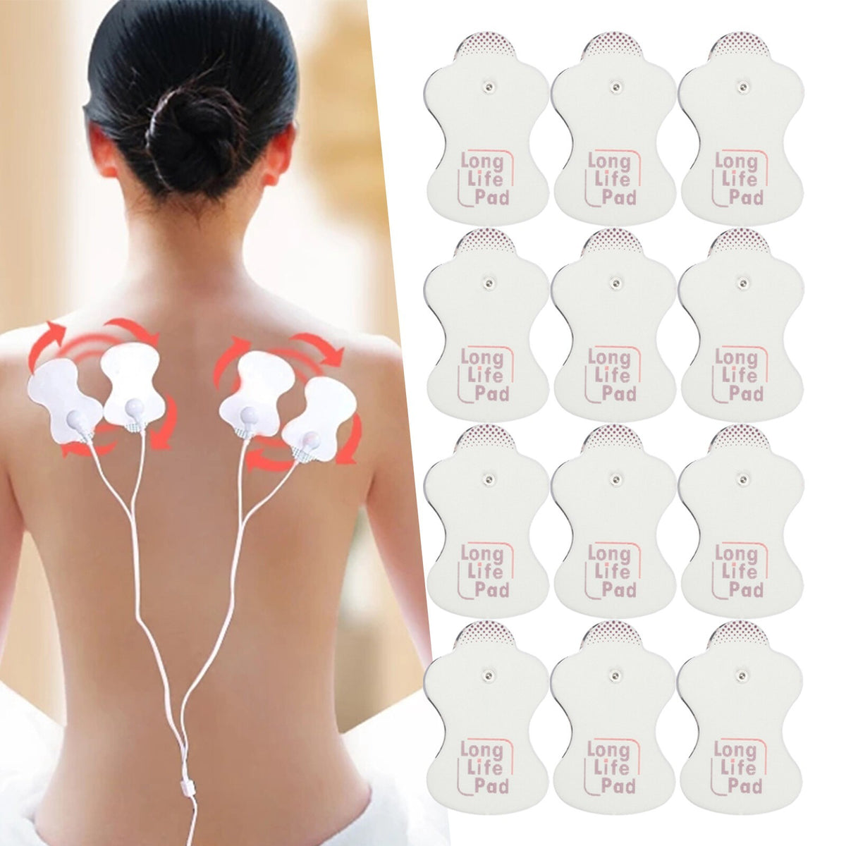 6/12PCS Electrode Replacement Pads Long Life Pad For Omron Massagers Tens Pads