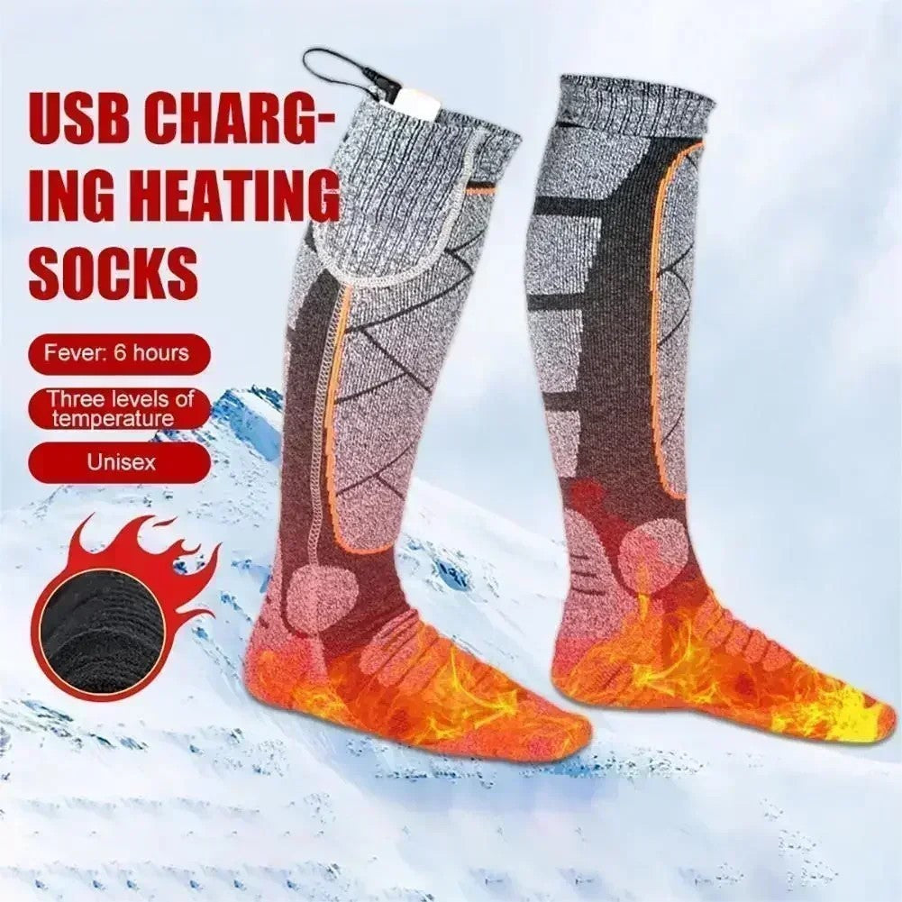 4400mAh Rechargeable Heated Socks for Men Women,Washable Electric Warming Sock