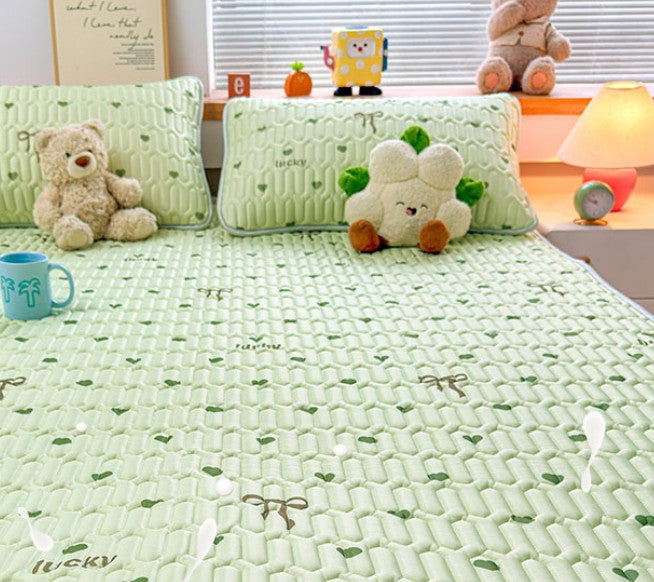 Summer Latex Cooling Mat Ice Silk Air-Conditioning Mattress Printed Cool for Bed