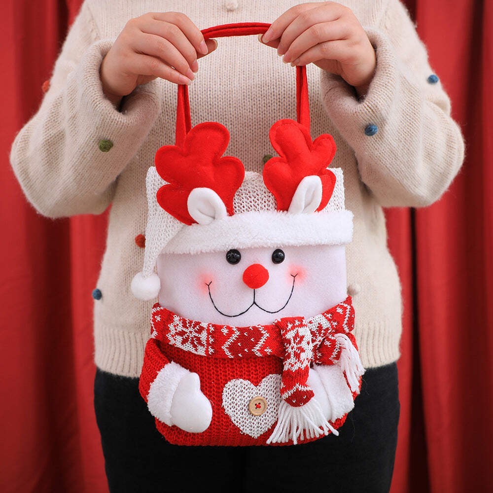 Christmas Gift Bag Christmas Eve Apple Bag Gift Bag Handbag Flip Hat Cartoon Can