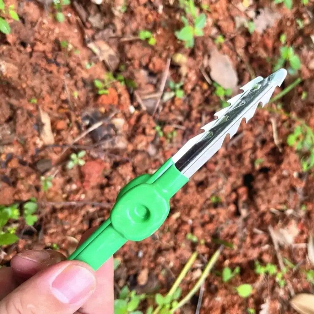 Stainless Steel Garden Weeding Tweezers Weed Puller Clip Gardening Tool