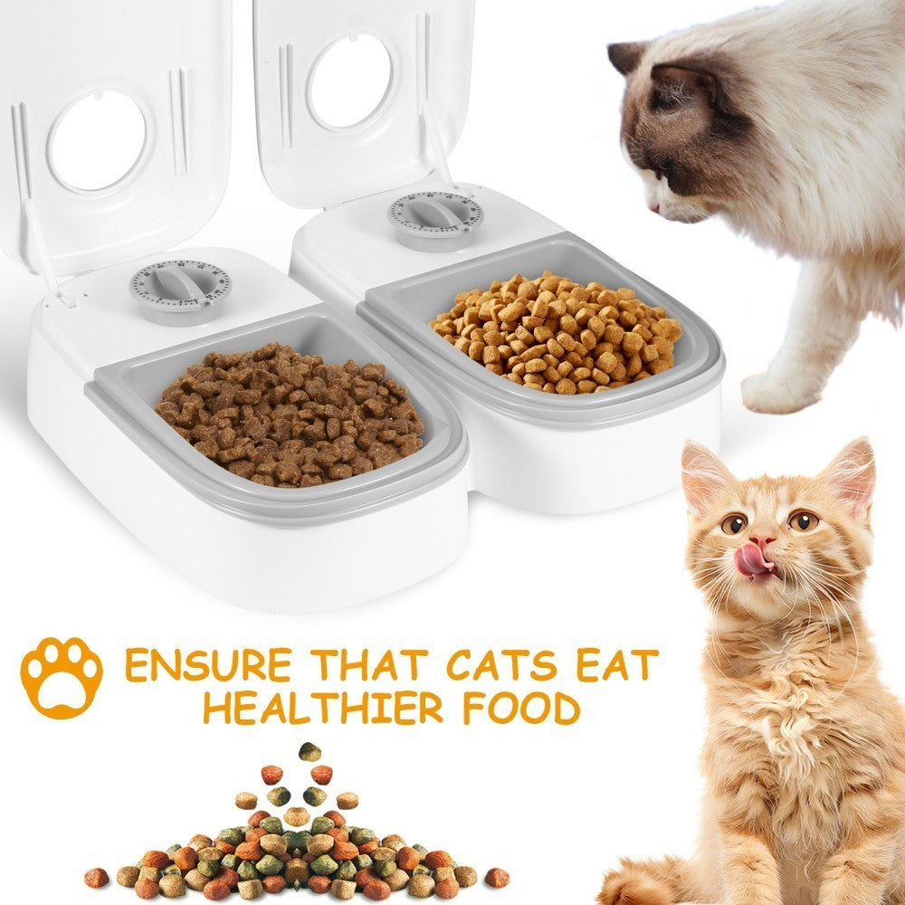 2pc Automatic Cat Feeder Electronic Timed Dry and Wet Pet Dog Cat Food Dispenser
