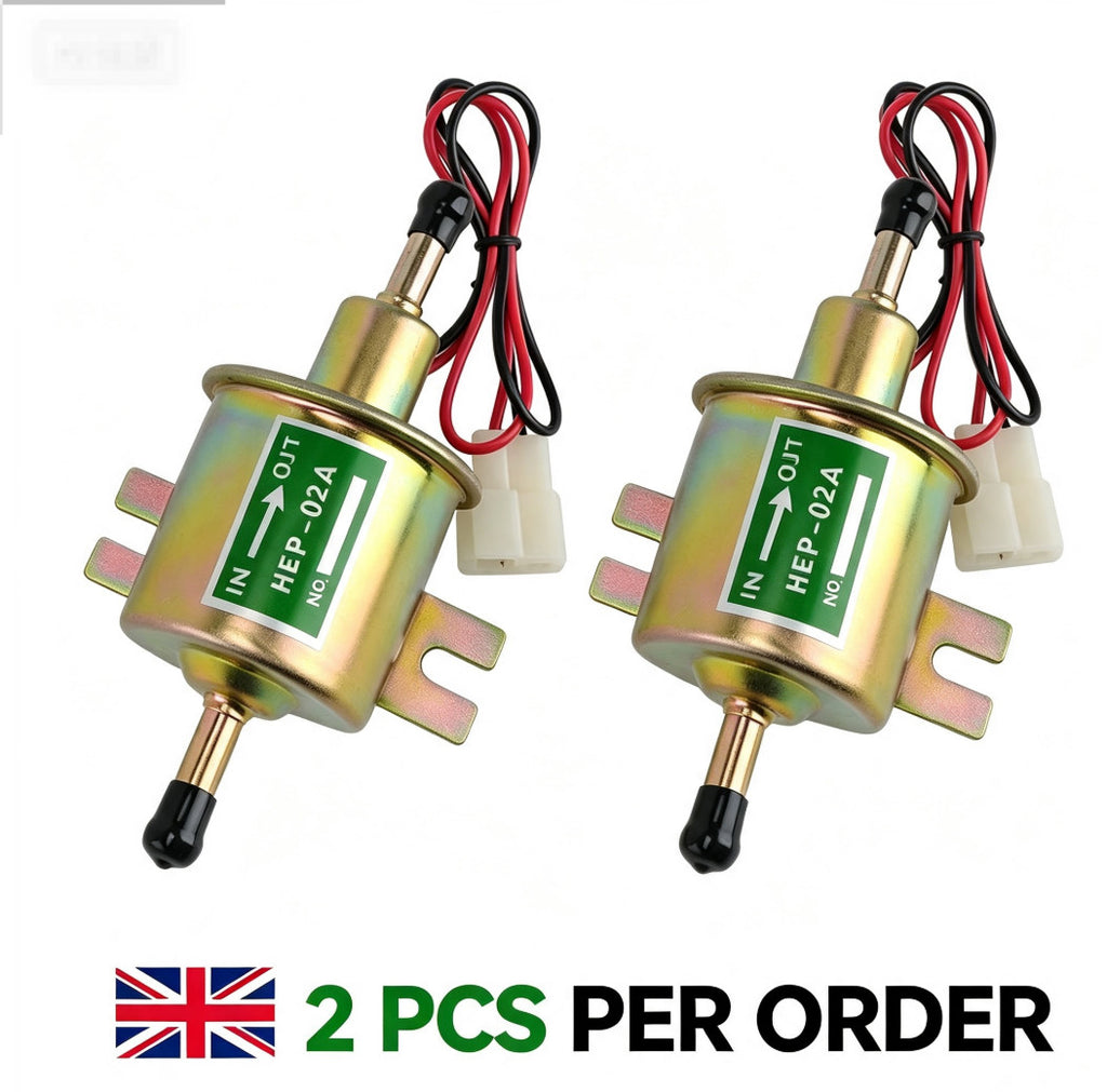 2X 12V Low Pressure Electric Fuel Pump HEP-02A Petrol Gas Diesel Car Universal