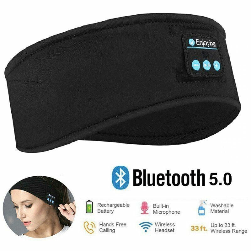 Bluetooth 5.0 Sleep Headphones Headband Wireless Soft Sleep Mask Earphones