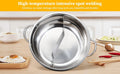 Stainless Steel Shabu Shabu Pot Divided Hot Pot for Camping Household Home