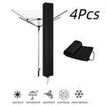 4Pcs Heavy-Duty Waterproof Rotary Washing Line Cover with Zip Protection